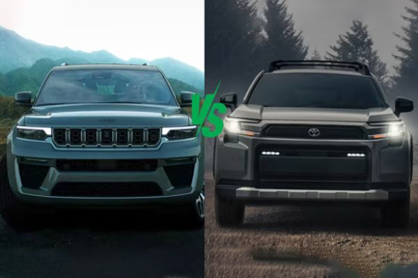 2026 Jeep Grand Cherokee vs Toyota 4Runner Front View