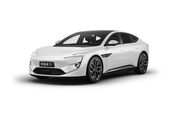 White Avita 12 sedan with a sleek, modern design against a plain background.