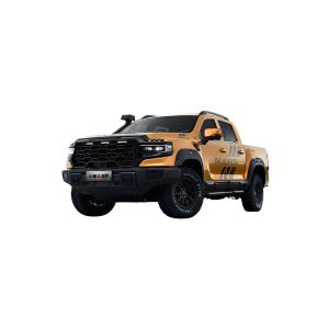 A yellow off - road pickup truck with "MARS" logo, featuring rugged design and black accents.