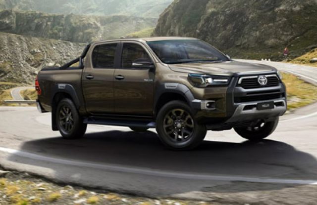 Toyota Hilux on a road