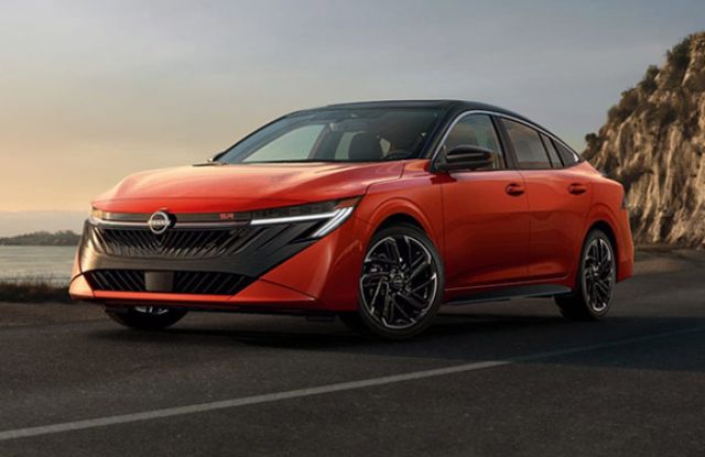 2026 Nissan Sentra front view redesigned front grille