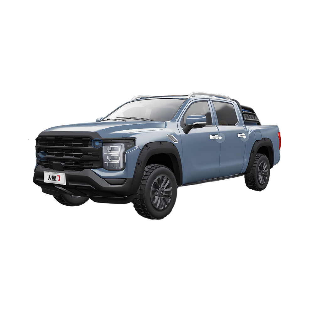 A light blue pickup truck named Mars 7.