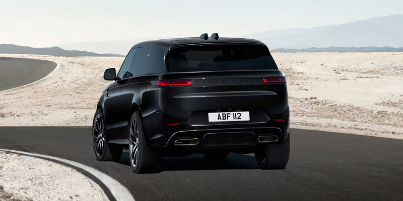 2025 Range Rover Sport Santorini black running on road