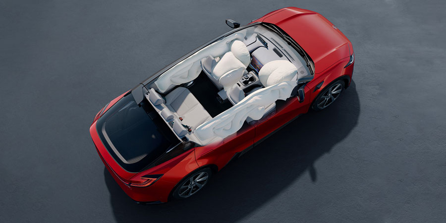 Toyota BZ5 Equipped with 9 SRS airbags
