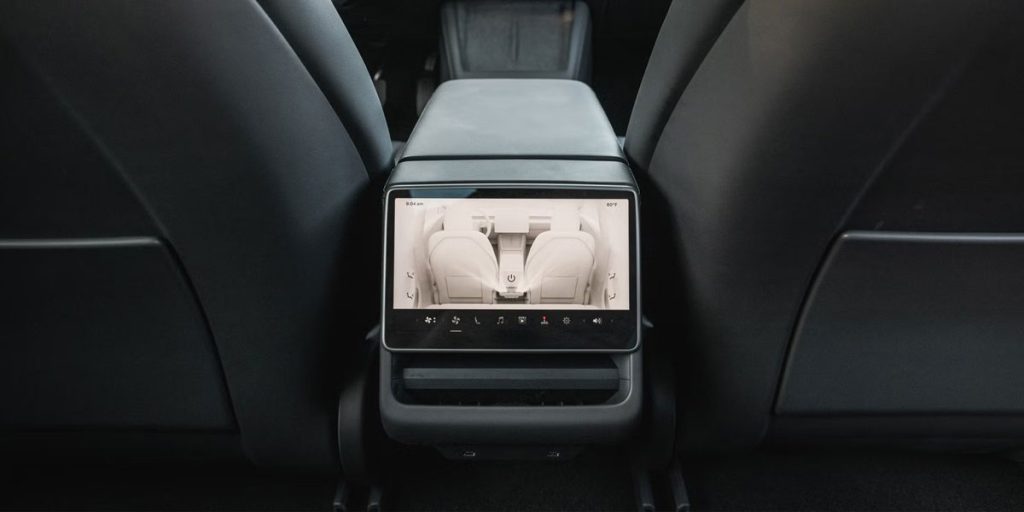 2024 Tesla Model 3 rear screen
