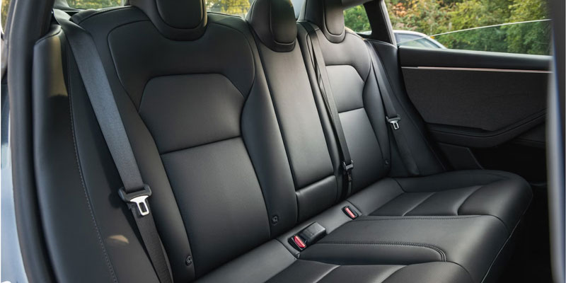2024 Tesla Model 3 rear seat space