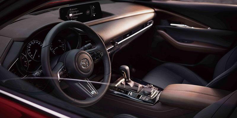 2025 Mazda CX-30 Retro Sports Edition with two-tone suede interior.