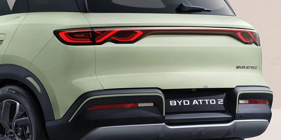 Close-up of the rear of the BYD Atto 2