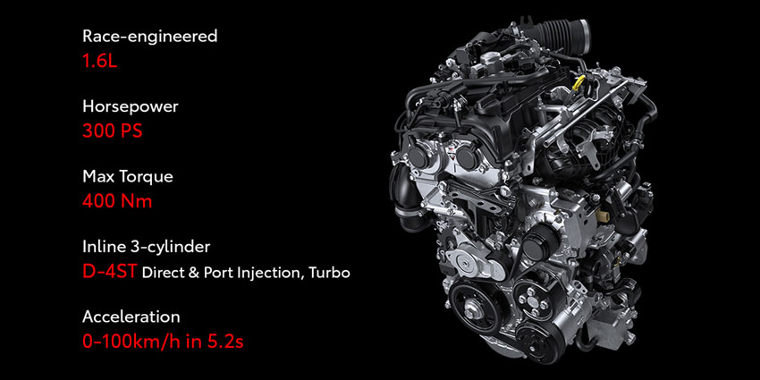 Toyota Yaris GR performance engine