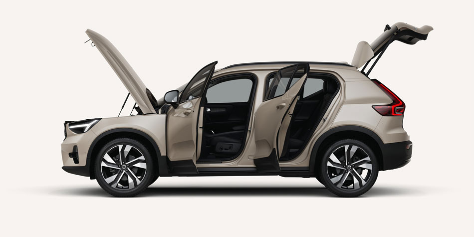 2026 Volvo XC40 side view with all doors open