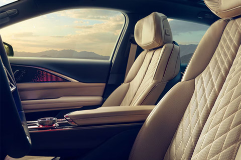 Driver Seat View of the 2025 Cadillac LYRIQ Front Row and Cabin