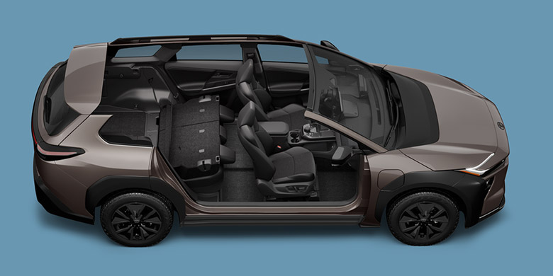 2026 Toyota bZ Woodland rear seat folding space