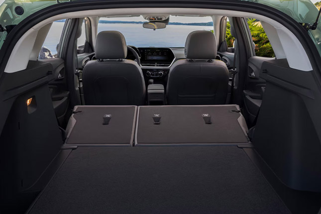 Second Row Folded Down in Trunk of the 2026 Chevrolet Trax