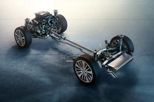 Close-up of the 2026 BMW X1's standard xDrive all-wheel drive system