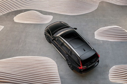 Exterior of the 2026 Volvo V60 Cross Country seen from above.