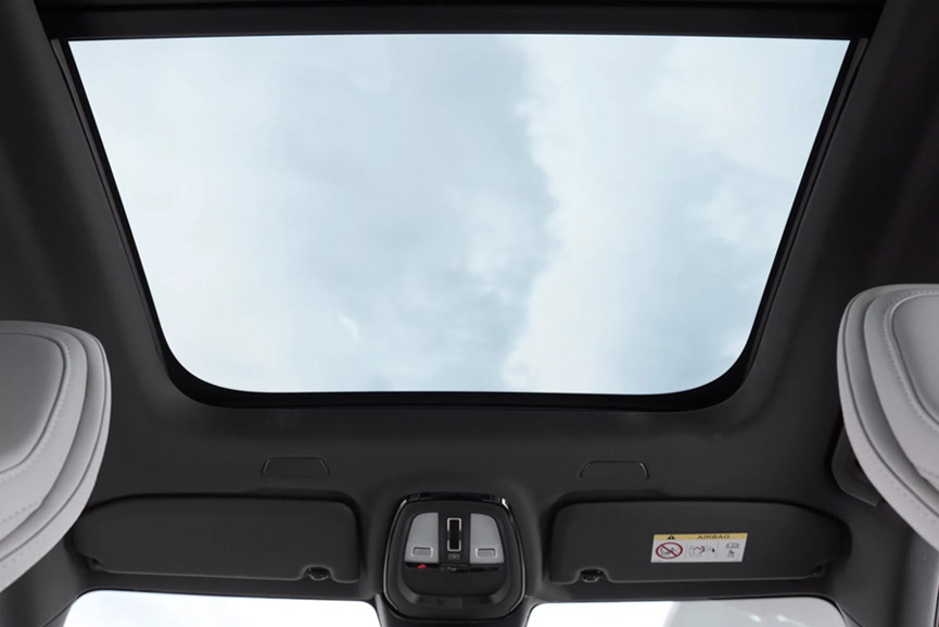 Panoramic roof on a 2026 Volvo V60 Cross Country.