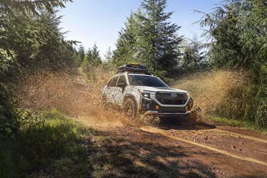 2026 Subaru Forester Wilderness drove through muddy sections
