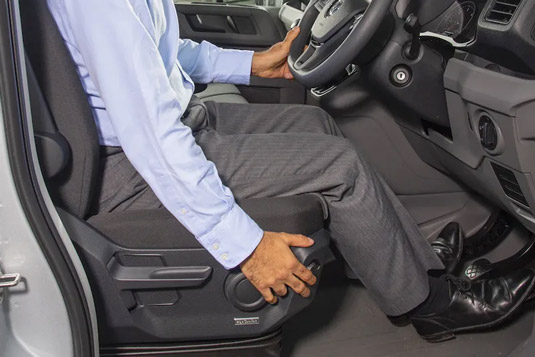 Adjust the driver's seat position to maintain comfort