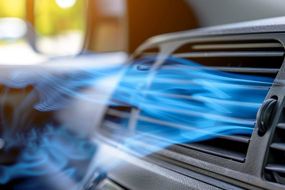 Car air conditioning airflow simulation