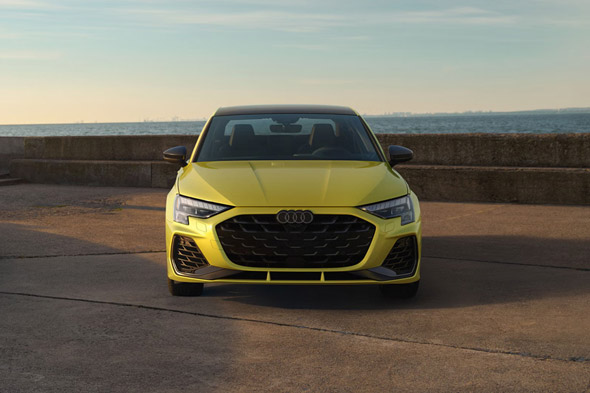 Front profile of the 2026 Audi S3 parked
