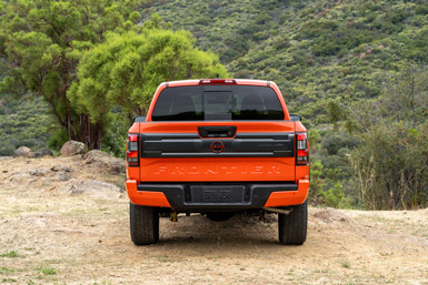 Rear view of the 2026 Nissan Frontier PRO-4X