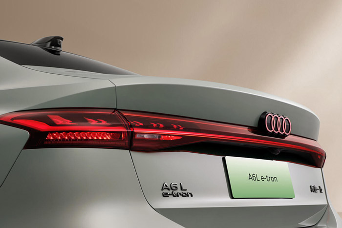 Close-up of the rear of the 2026 Audi A6 e-tron