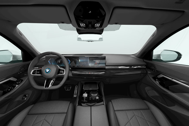 Interior view of the 2027 BMW 550e xDrive