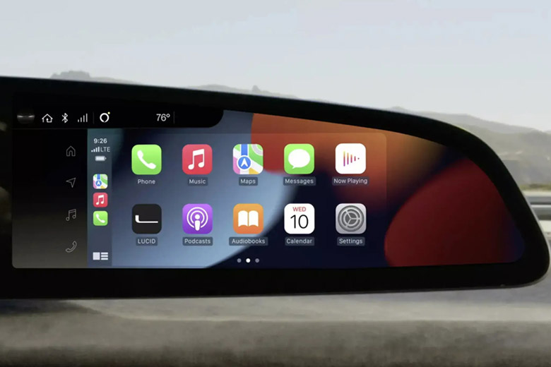 Lucid Air central control display screen