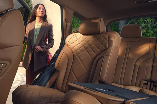 Rear interior view of the 2026 Genesis GV80