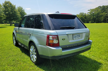 Rear three-quarter view of the 2006 Land Rover Range Rover Sport