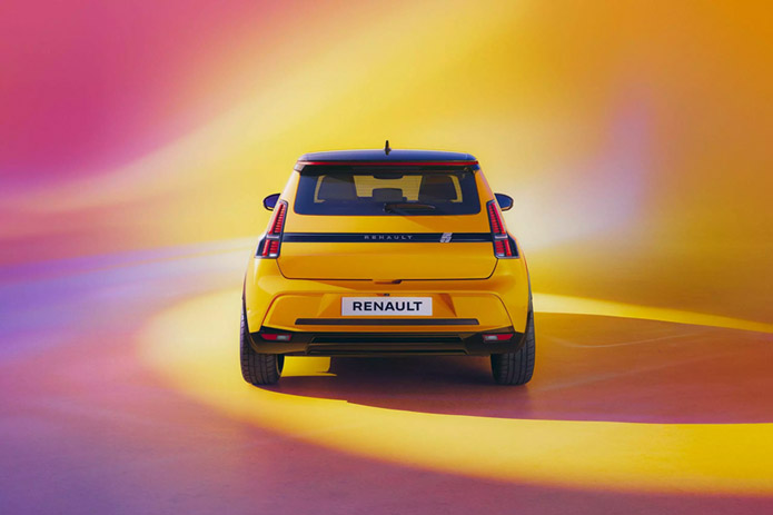 Rear view of Renault 5 Electric