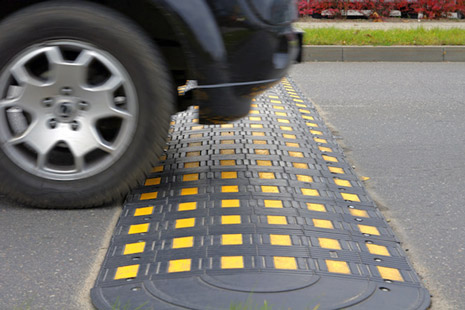 speeding over speed bumps