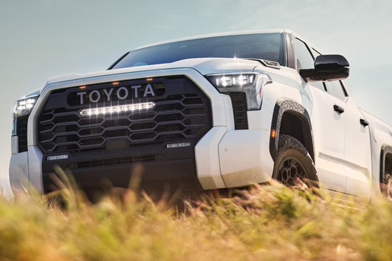 2026 Toyota Tundra with LED light strip grille