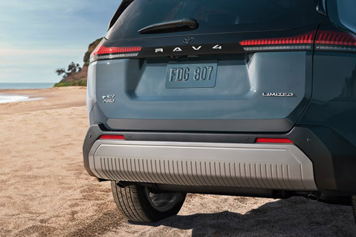 Close-up of the rear of the 2026 Toyota RAV4