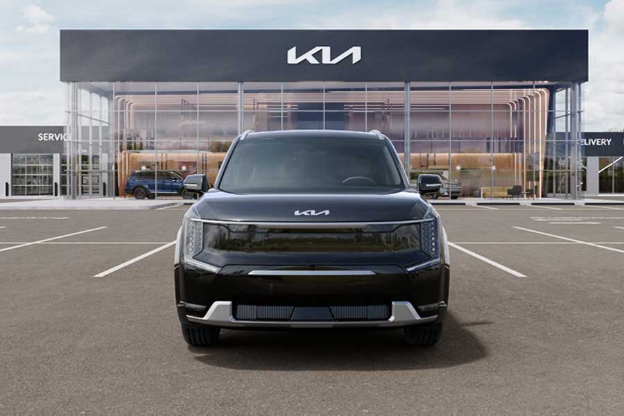 Front view of the 2026 Kia EV9