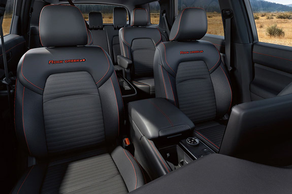 Interior view of the 2026 Nissan Pathfinder Rock Creek
