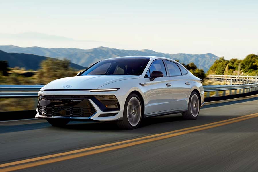 2026 Hyundai Sonata N Line driving on road