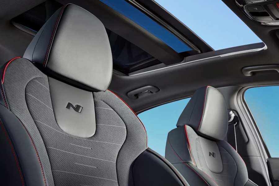 2026 Hyundai Sonata N Line sport front seats with microfiber inserts