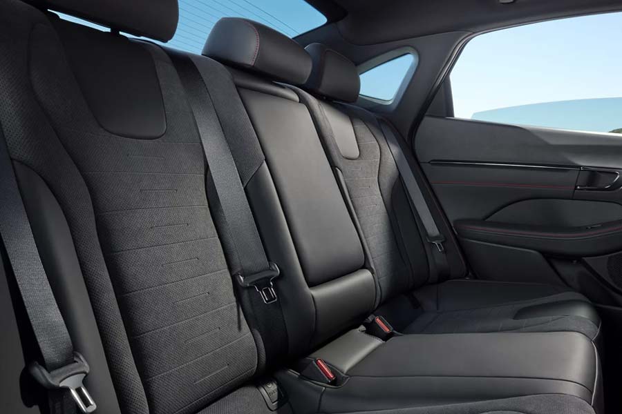 2026 Hyundai Sonata N Line sport rear seats with microfiber inserts