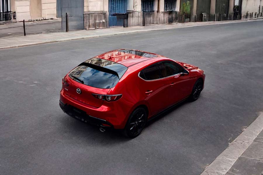 Side view of the 2026 Mazda3 hatchback