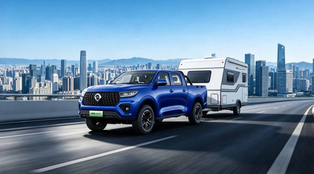 Great Wall Cannon PHEV towing a caravan