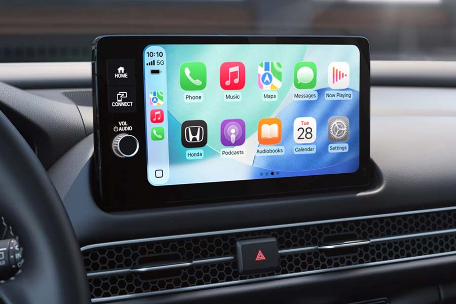 2027 Honda HR-V EX-L close up of the 9-inch touchscreen display